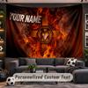 Wolverhampton Wanderers Football Personalized Tapestry Support Custom Name, Wall Art Home Decoration