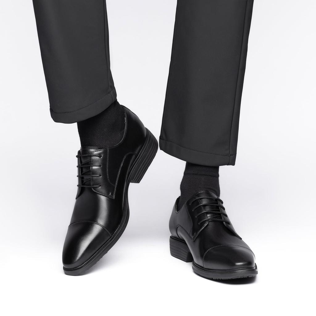 Деловое кожаное платье полностью прямое высокое качество внешний премиум черный [Fox Sense] обувь, обувь, мужская обувь, водонепроницаемый, наконечник, мужская обувь, крылья,