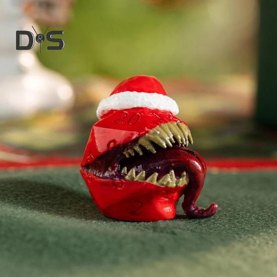 1/2 шт. Рождественская шапка с игральными костями «Инопланетяне», смоляная шапка Санты, игральные кости, украшение, прочные многосторонние игровые кости для детей и взрослых, семейная вечеринка, игровой реквизит