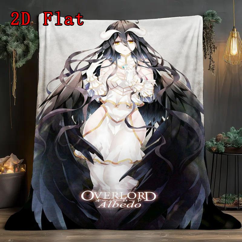 Overlord Albedo 2D Flat Pattern Flannel Blanket High quality All Seasons Warmth and Comfort Perfect for Christmas Gifts.PMT0914226