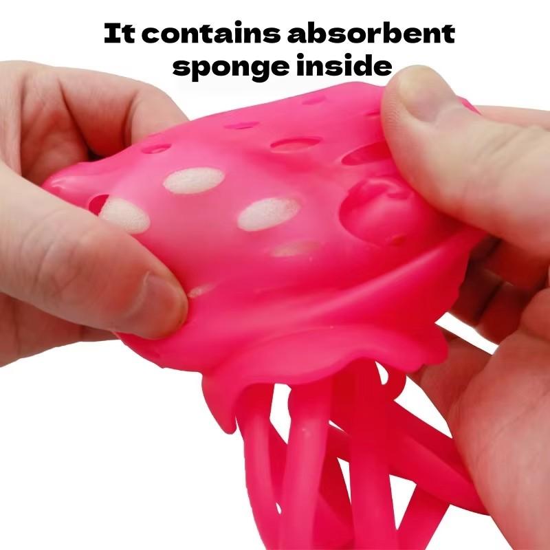 Super Cute Pinch Squeeze Water Octopus Stress Relief Toy Bathing Playing With Water Shower Decoration Summer Swimming Gifts