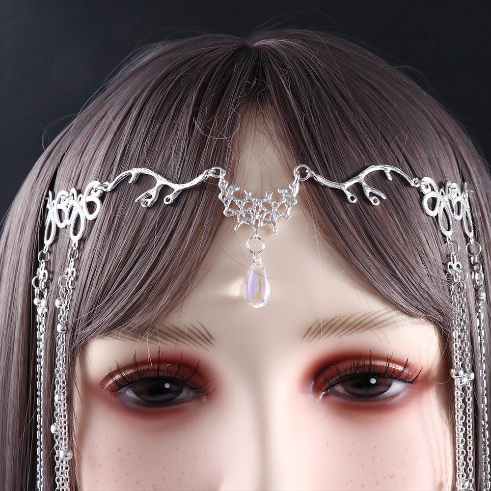 Chinese Style Women Retro Bridal Hollow Bead Hair Clips Rhinestones Crystal Barrette Tassel Hairpin