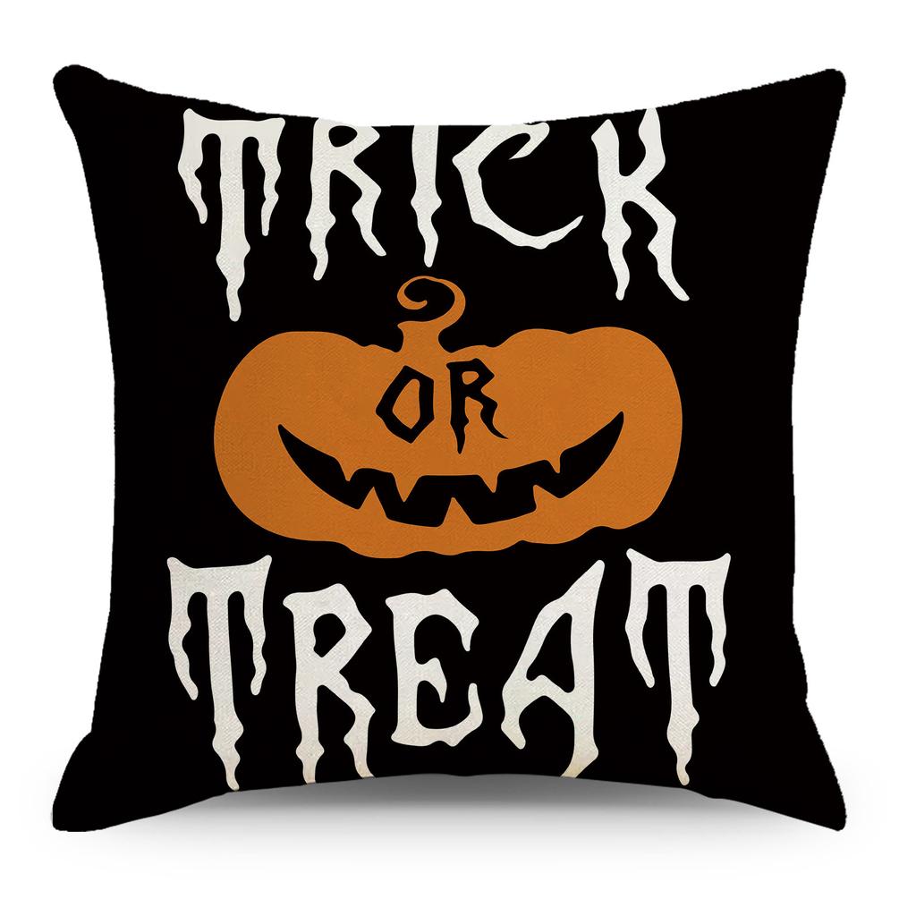 Чехол для подушки на Хэллоуин 45x45, наволочка с тыквой, ведьмой, автомобилем, диванные подушки с принтом, декоративная наволочка, домашний декор, наволочка