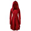Womens Gothic Punk Cosplay Hooded Cloak Cape Coats Witch Swing Dress Costume