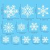 Christmas Window Static Stickers 2/4 Sheet Removable Cartoon Santa Reindeer Snowflake for Xmas Family Party Decoration
