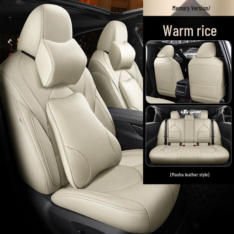 Universal Genuine Leather Car Seat Cover, Four-Season, Full Coverage, Fits All Models