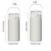 1L/1.2L Thermos Cup Stainless Steel Vacuum Flask Household Straw Thermal Bottle  Soprt