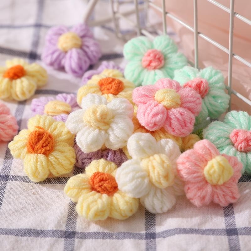 Handmade Crochet Wool Flowers: Teacher’s & Mother’s Day Hair Clips & Accessories