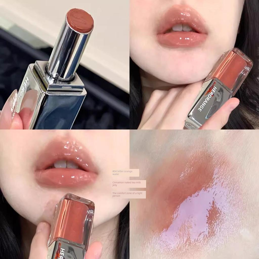 2026 Trending Mirror-Like Glossy Lipstick Lip Gloss Versatile Natural Blush Color That Brightens Complexion Easy to Apply Japanese Style