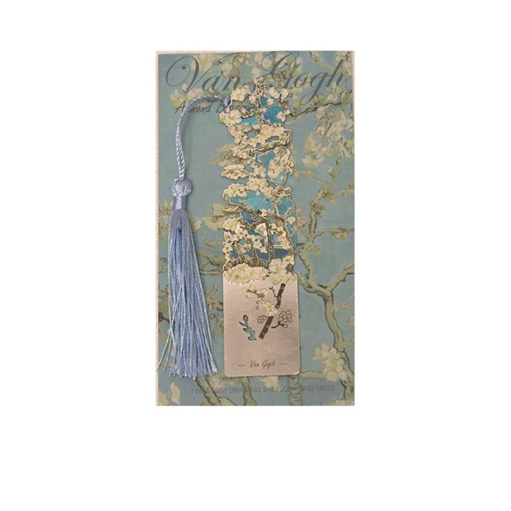 Кисточки Металлическая закладка Металлическая цветочная закладка с рисунком Ретро полая закладка Школьные канцелярские принадлежности