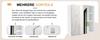Wall-mounted Mirror Cabinet 55x56 cm, White HDF Panel, Safety Mirror Glass Door, Divided Storage