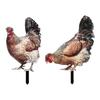 Украшения для куриного двора, садовые курятники, устойчивые к погодным условиям скульптуры животных, реалистичные заземляющие петушки для сада