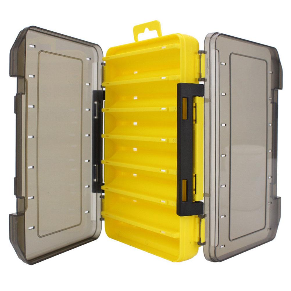 12/14 Compartments Fishing Tackle Box Double Sided