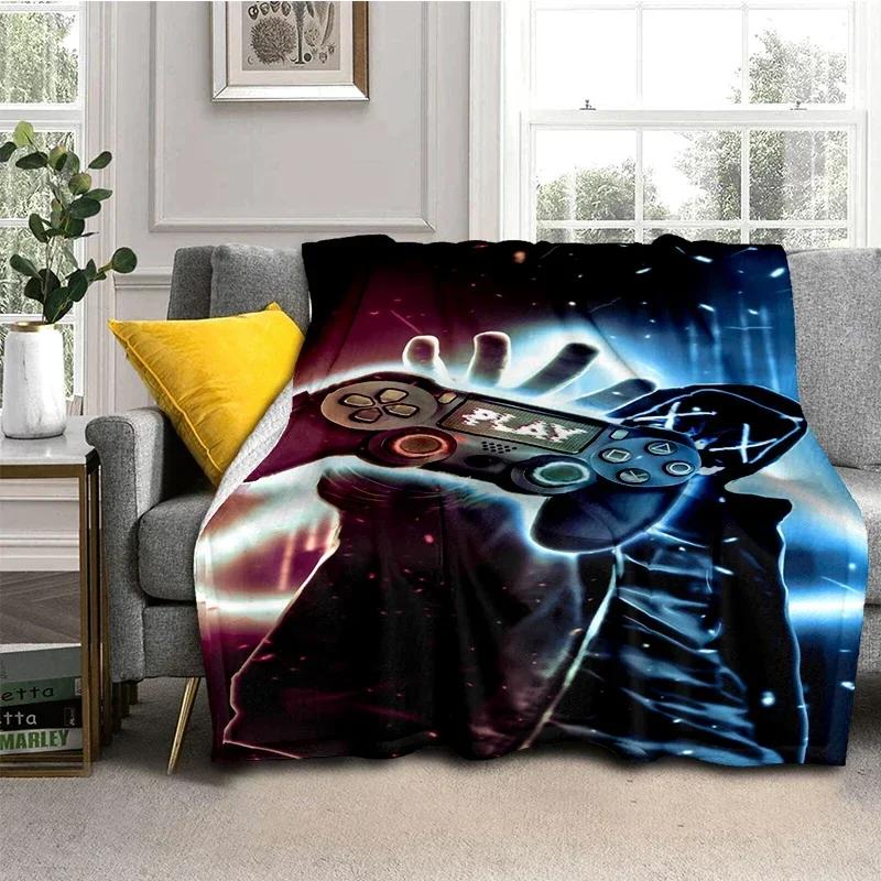 Game Controller Blanket Gamepad Flannel Blanket Super Soft Fleece Game Throw Blankets for Bedroom Couch Sofa Gift For Boy Girl