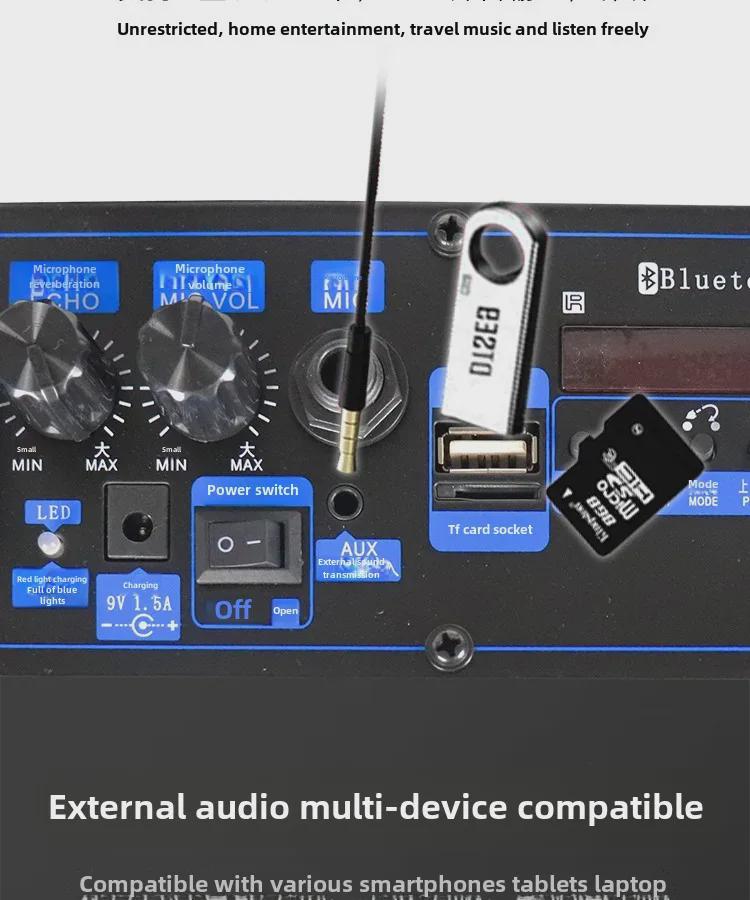 Yangzi Портативная Bluetooth-колонка для караоке с 3D-звуком для использования дома и на улице