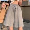 Shorts Women Harajuku Simple Loose Summer Casual Korean Short Pants Girl's Elasticity All-match Wide Leg Sports Shorts