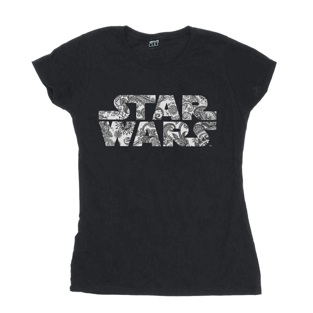 Star Wars Womens/Ladies Ornamental Logo Cotton T-Shirt