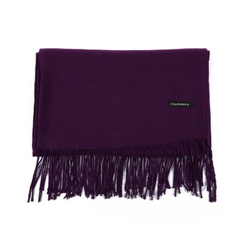 Scione Women Solid Color Cashmere Scarves Winter Autumn Long Scarf Thinker Warm Female Shawl Men Scarf