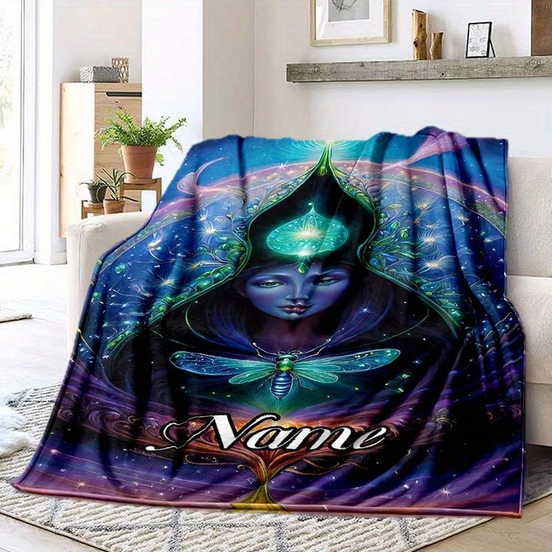 Dragonfly Gourd Customize Your Name Outdoor Blanket Suitable For All Seasons Comfortable And Warm Soft Blanket Suitable For Travel Gifts For Relatives