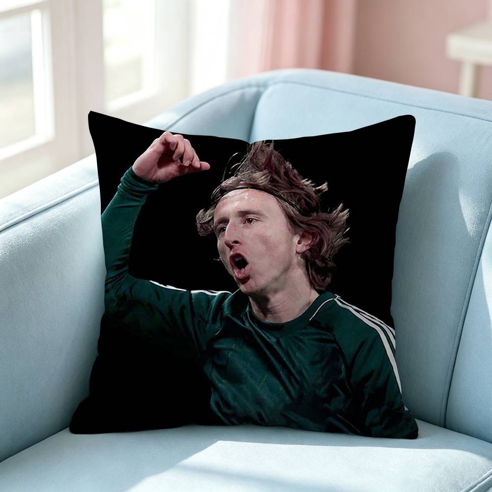 Hot Football Star Magic Modric Square DoubleSided printed Pillow Case Bedroom Bedside Pillow Sofa Cushion Cover