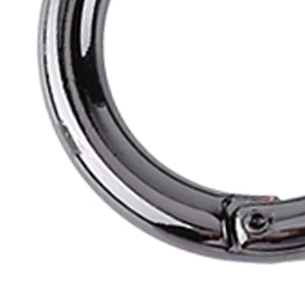 20 Pcs Round Round Carabiner Spring Snap Clips Zinc Alloy Keychain Buckle  Outdoor Activities
