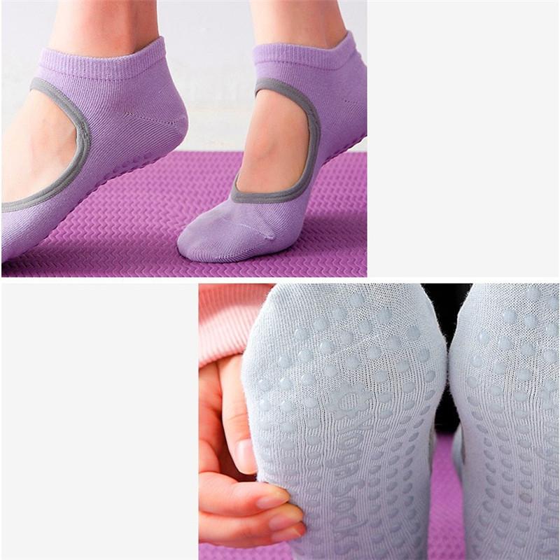1 пара женских противоскользящих носков, дышащие силиконовые носки с открытой спиной в горошек, пилатес Barre, домашнее спортивное нижнее белье для танцев в помещении