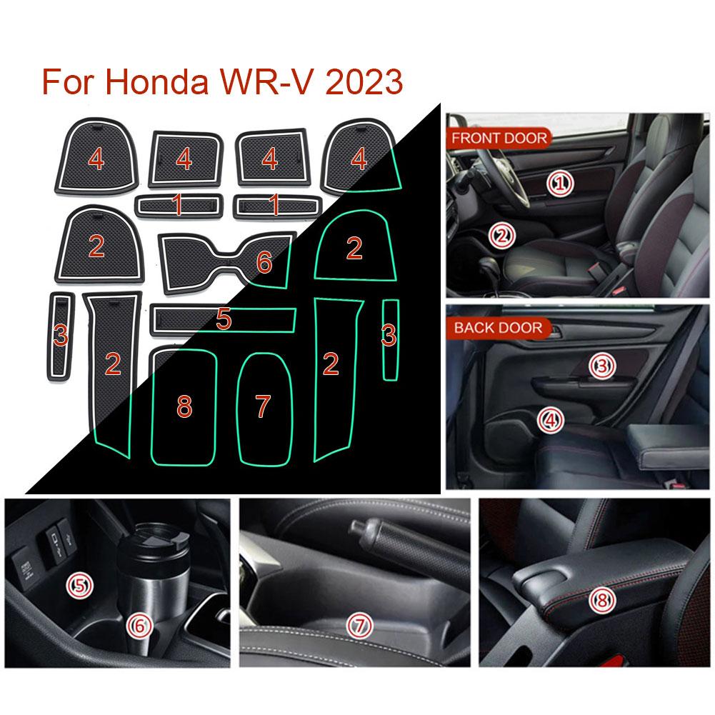 Для Honda WRV 2024 2024 автомобильный резиновый противоскользящий коврик Coaster коврик для дверного проема набор ковриков для автомобильного проема ворот пылезащитные аксессуары для салона автомобиля