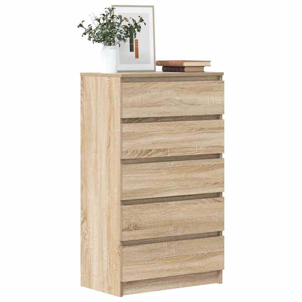 vidaXL Schubladenschrank Sonoma-Eiche 60x36x103 cm Holzwerkstoff