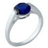 Silver Ring with Nano Sapphire 1.438ct (1959282)