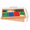 Place Value Blocks Tactile Math Toy with Tray Colorful for Homeschool, Classroom
