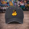 Unisex Vintage Washed Yellow Duck Baseball Cap Cool Duckbill Hat for Unisex Women Fun Print AllSeason Casual Cap