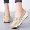 Women's Casual Walking Shoes Wedges Leather Sliders Breathable Non-slip Shoes For Women