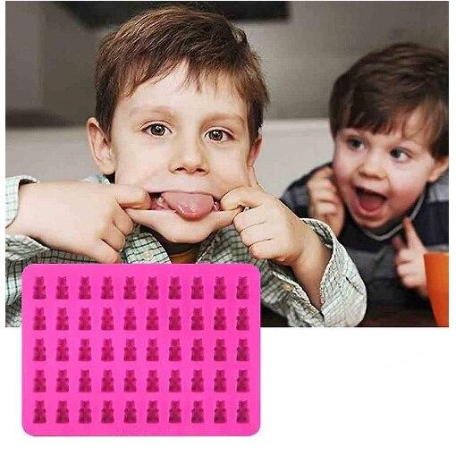 Original Deals Silicone Mold for 50 Haribo Bear Gummy Candy, 18.7 x 13.7 x 1 cm, Pink, Baking DIY