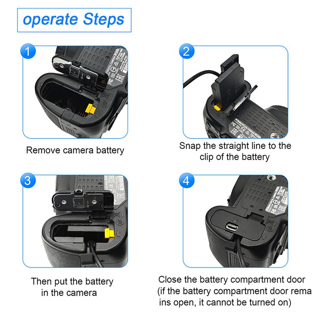 ACK-E10 AC Power Adapter LP-E10 Dummy Battery DR-E10 DC Coupler Kit for Canon Rebel T3 T5 T6 T7 1100D 1200D 1300D 1500D 2000D
