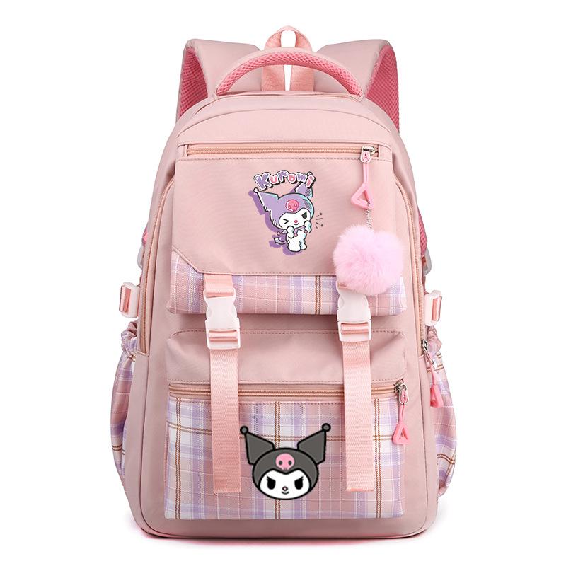 Cartoon Pattern College Style Backpack Large Capacity Junior High School High School Student Cute Style Schoolbag