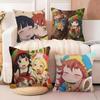 Квайи Аниме Hakumei and Mikochi Наволочка Защита от пылевых клещей Подушка Невидимая молния Шелковистый короткий плюш Чехол на подушку для дивана