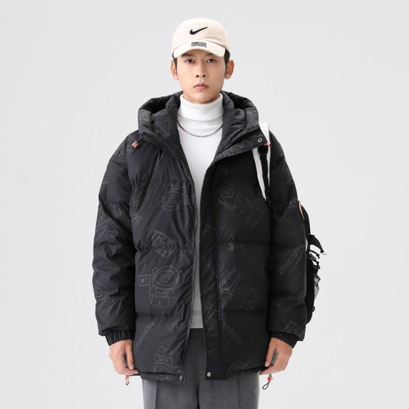 Solid Color Stand-up Collar Down Men's Winter New Korean Style Trendy Loose Warm Down Leisure