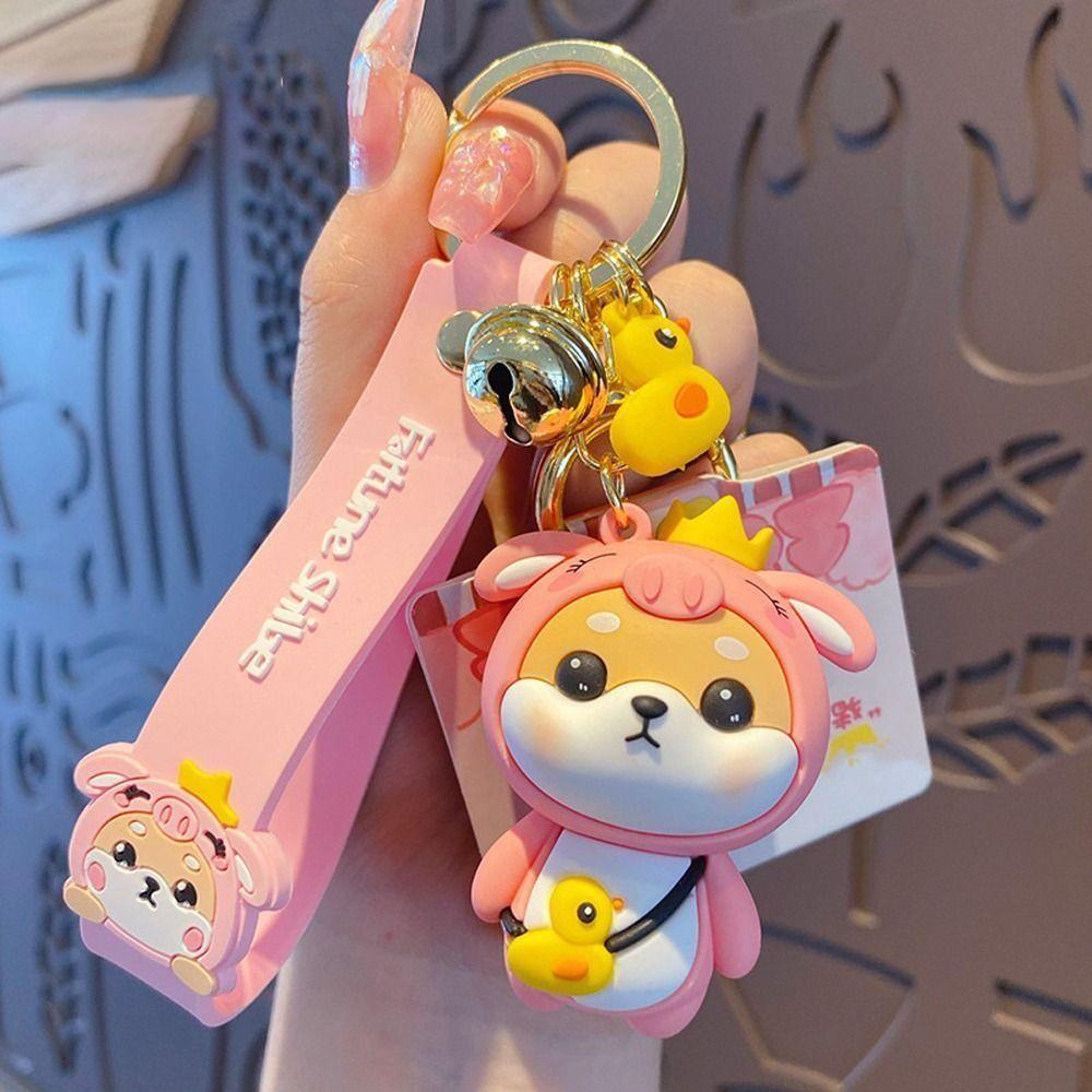 Милый брелок для ключей Шиба-ину Двенадцать китайских знаков зодиака Шиба-ину Брелок подвесной аксессуар