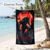 Horrible Werewolf Custom Name Printed Beach Towel Personalized Soft Towel For Swimming Beach Travel