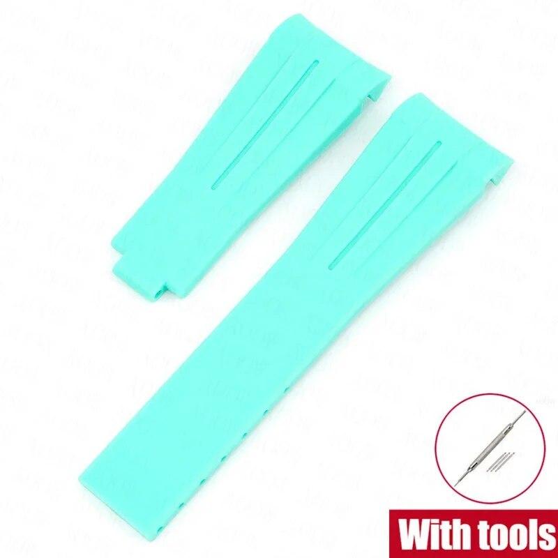 Резиновый ремешок для часов, подходит для Omega x Swatch Moonswatch, 20 мм, складная пряжка из нержавеющей стали для мужчин и женщин, изогнутый сменный ремешок для Rolex