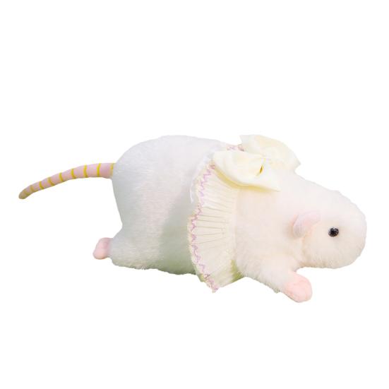 Плюшевая игрушка мышь, мягкая набивная игрушка, милая кукла-крыса с кружевной юбкой, украшенная бантом, декоративная плюшевая мышь для детской спальни, украшение стола, подарок