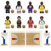 Мини-фигурки NBA из строительных блоков, сцена с баскетбольным кольцом, игрушка