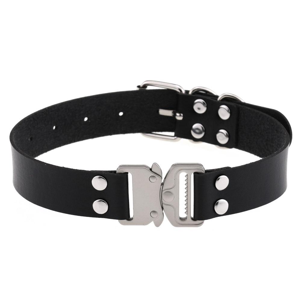 Harajuku Choker Eye-splice Buckle Ожерелье PU Кожа Косплей Аниме Ожерелья Воротник Готический Ювелирные Изделия Подарок