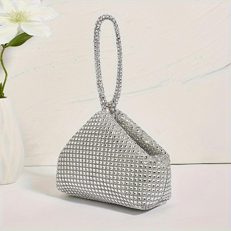 Мини-клатч Rhinette с блестками, Элегантный клатч с блестками, Женская модная сумка-тоут и кошелек на запястье для свадеб и музыкальных фестивалей