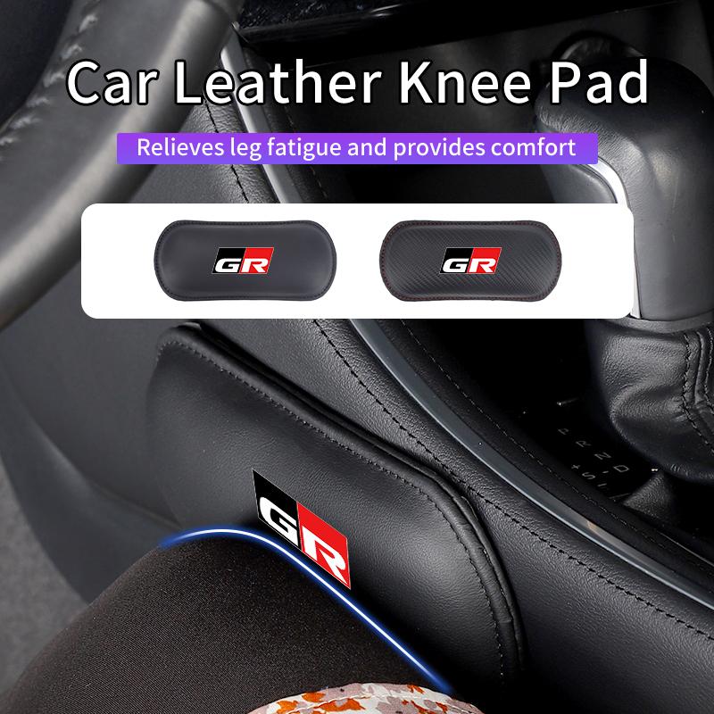 Car Knee Leg Protective Pad Foot Armrest Cushion Accessories For 7JHJ GR Gazoo Racing Sport C-HR RAV4 Avensis Prado Prius TRD JESW6