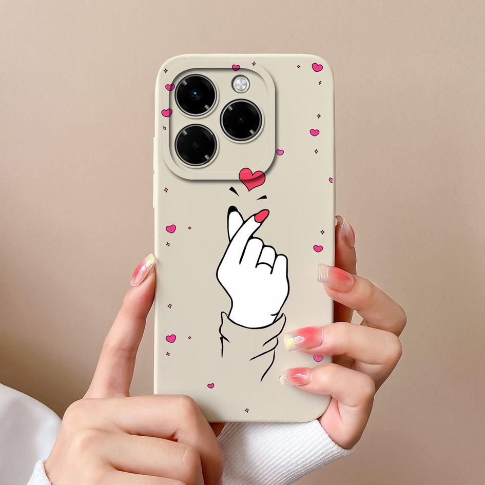 Love Heart Cases For Infinix Hot 50 Pro Plus 50i Smart 9 Note 40X 4G 5G Soft Camera Protection Liquid Slim Silicone Super Shockproof For Infinix Shell
