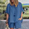 Spring Summer Plus Size Loose Fit Casual Short Sleeve Fashion Set