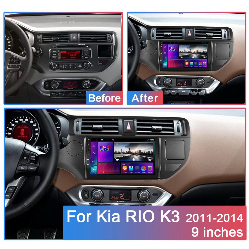 9-дюймовый беспроводной автомобильный радиоприемник на базе Android Carplay для KIA K3 RIO 2011-2014, мультимедийный видеоплеер, GPS-навигация, WIFI, 2 + 32 ГБ