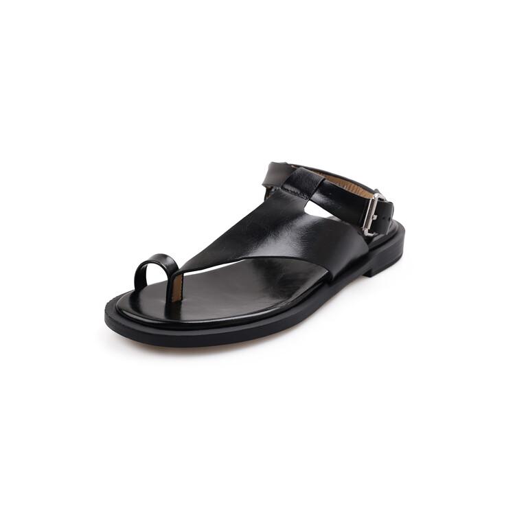 Мода 2025 Новые летние женские современные сандалии на плоской подошве, гладиаторские туфли для женщин, сандалии с перемычкой для пальца, на плоском каблуке, женская обувь, модные балетки