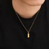 Fourpin Small Gold Necklace European Hip Hop Rap Trendy Ins Minimalist Style Easiest for Match Titanium Steel Clavicle Chain Men and Women